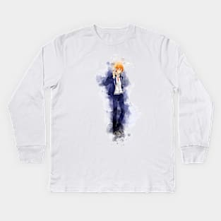 Sasaki Shuumei - Sasaki and Miyano Anime (Watercolor) Kids Long Sleeve T-Shirt